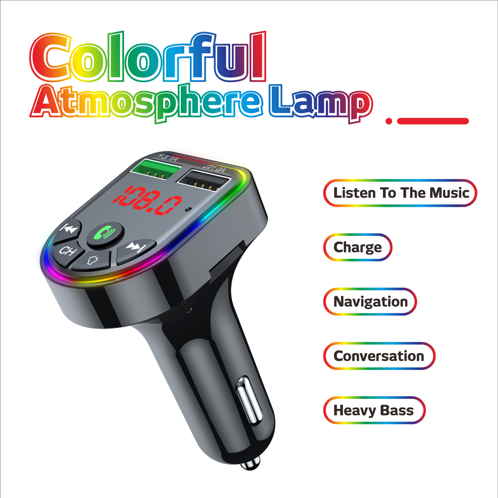 Bakeey-bluetooth-V50-FM-Transmitter-Dual-USB-Car-Charger-7-Colors-RGB-Backlit-Light-LED-Digital-Disp-1903985-3