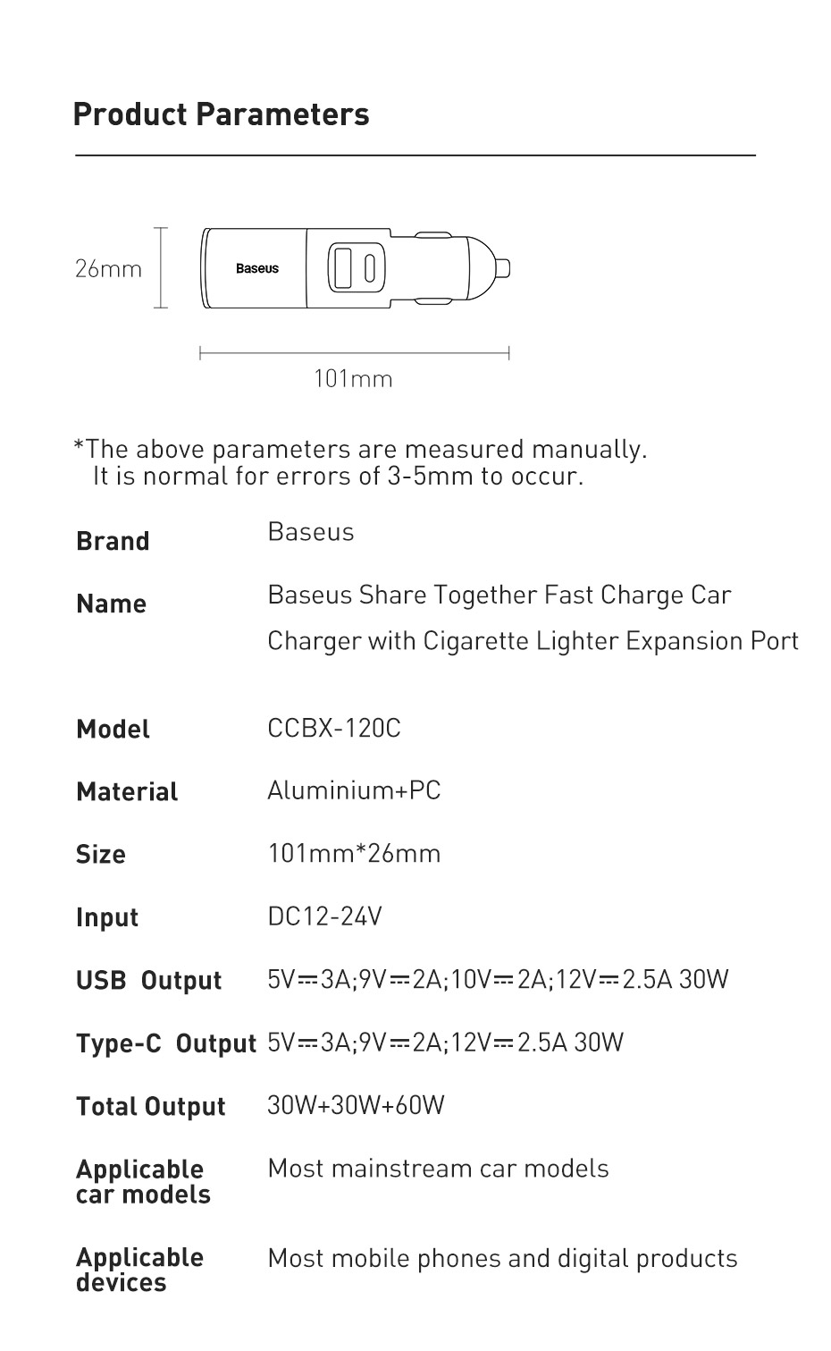 Baseus-120W-Car-Lighter-Charger-30W-USB-C-PD-30W-QC30-Support-QC4-AFC-FCP-SCP-PPS-Fast-Charging-For--1841463-15
