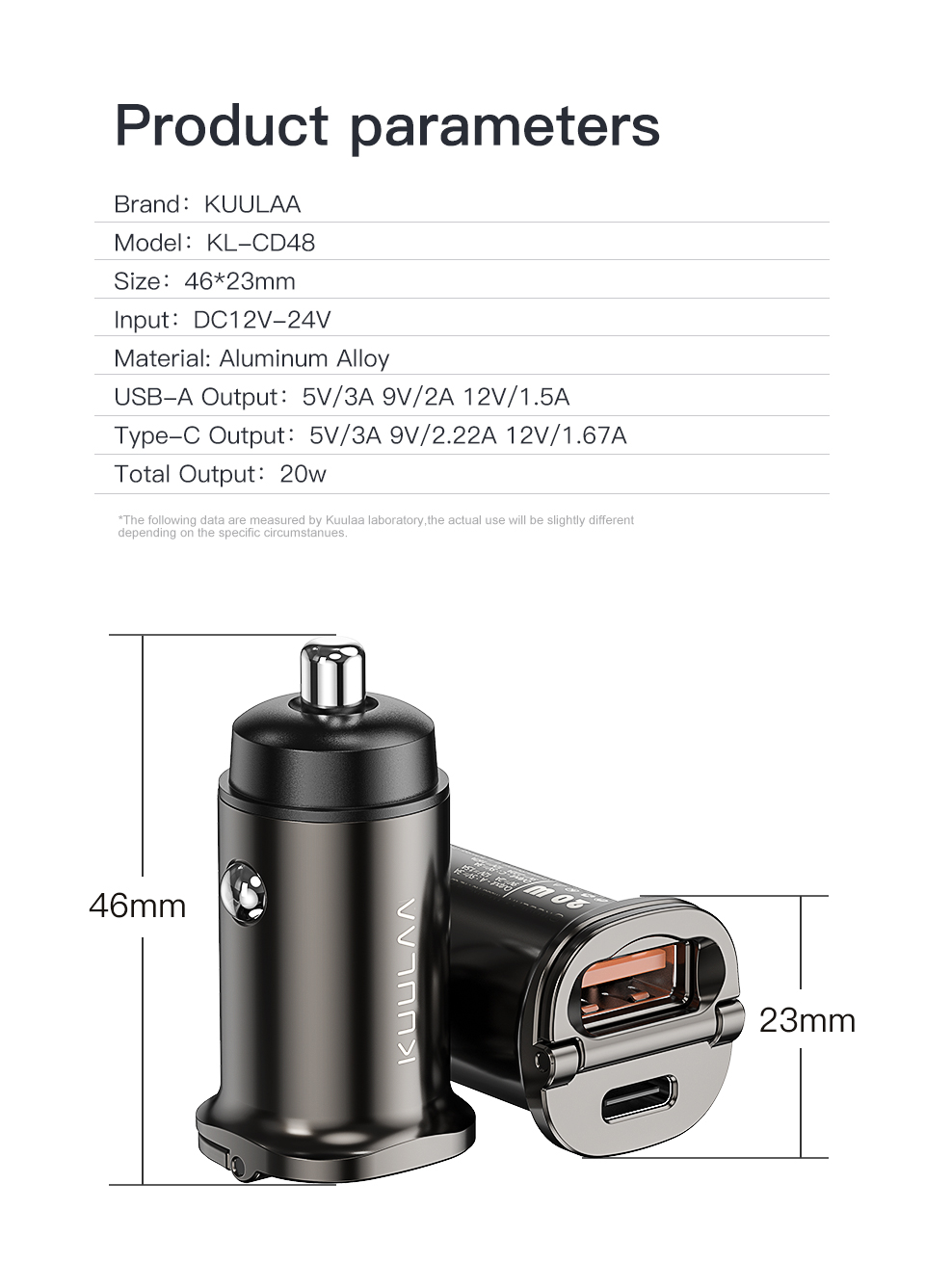 KUULAA-20W-2-Port-USB-PD-Car-Charger-Adapter-USB-C-PD-QC30-Fast-Charging-For-iPhone-13-13-Mini-13-Pr-1918714-12