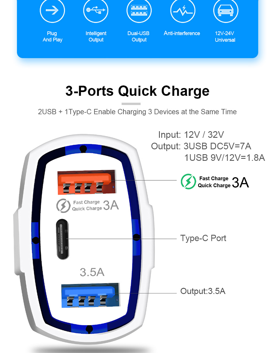 QGEEM-QG-CH05-QC-30-USB-C-Car-Charger-3-Ports-Quick-Charge-30-Fast-Charging-For-iPhone-XS-11Pro-Huaw-1733397-2