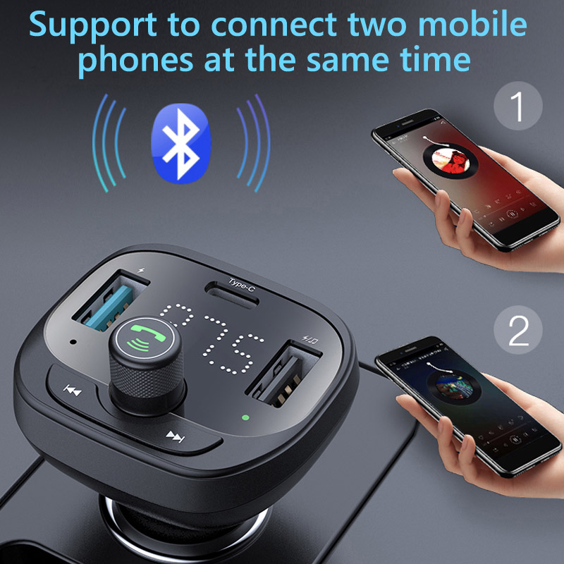 Qc30-Type-C-Pd-Fast-Charging-36W-2-Usb-Charger-Handsfree-Wireless-Fm-Modulator-Car-Charger-Mp3-Playe-1939321-6