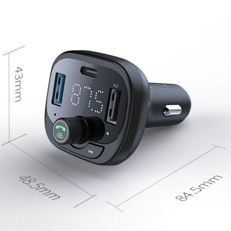 Qc30-Type-C-Pd-Fast-Charging-36W-2-Usb-Charger-Handsfree-Wireless-Fm-Modulator-Car-Charger-Mp3-Playe-1939321-10