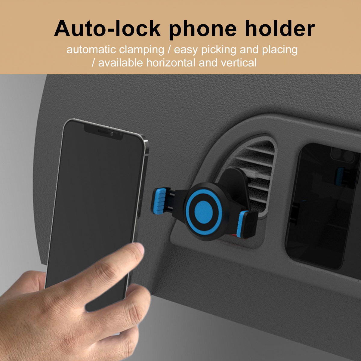 360deg-Rotation-Auto-Lock-Car-Dashboard-Air-Vent-Mobile-Phone-Holder-Stand-Bracket-for-iPhone-12-XS--1821154-5