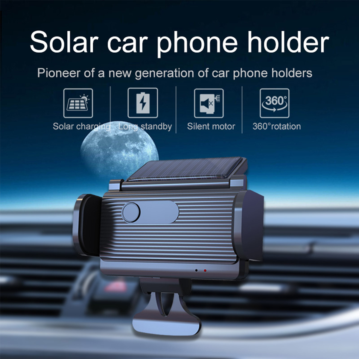 AUTSOME-300mAh-Car-Solar-Powered-Auto-Induction-Vehicle-Bracket-Mobile-Phone-Holder-Stand-for-iPhone-1885613-1