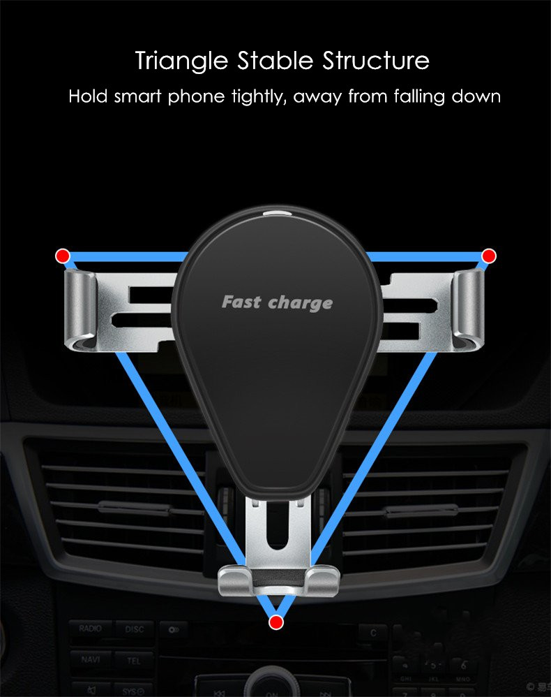 Bakeey-10W-Fast-Qi-Wireless-Charging-Gravity-Auto-Lock-Car-Phone-Holder-Stand-for-iPhone-8-X-1260643-5