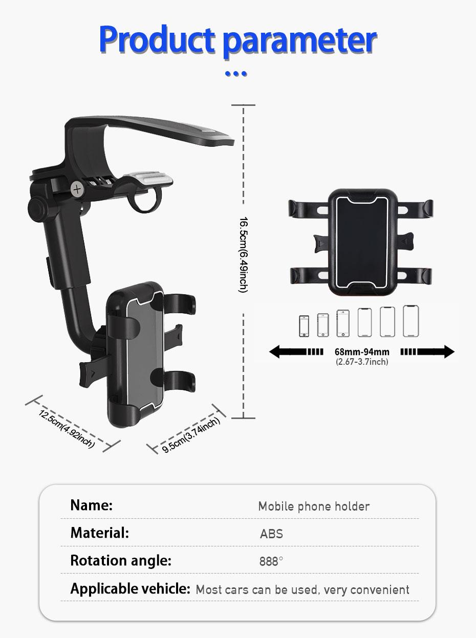 Bakeey-360deg-Rotating-Car-Phone-Holder-Sunshade-Baffle-Steering-Wheel-Dashboard-AR-Navigation-Multi-1934734-6