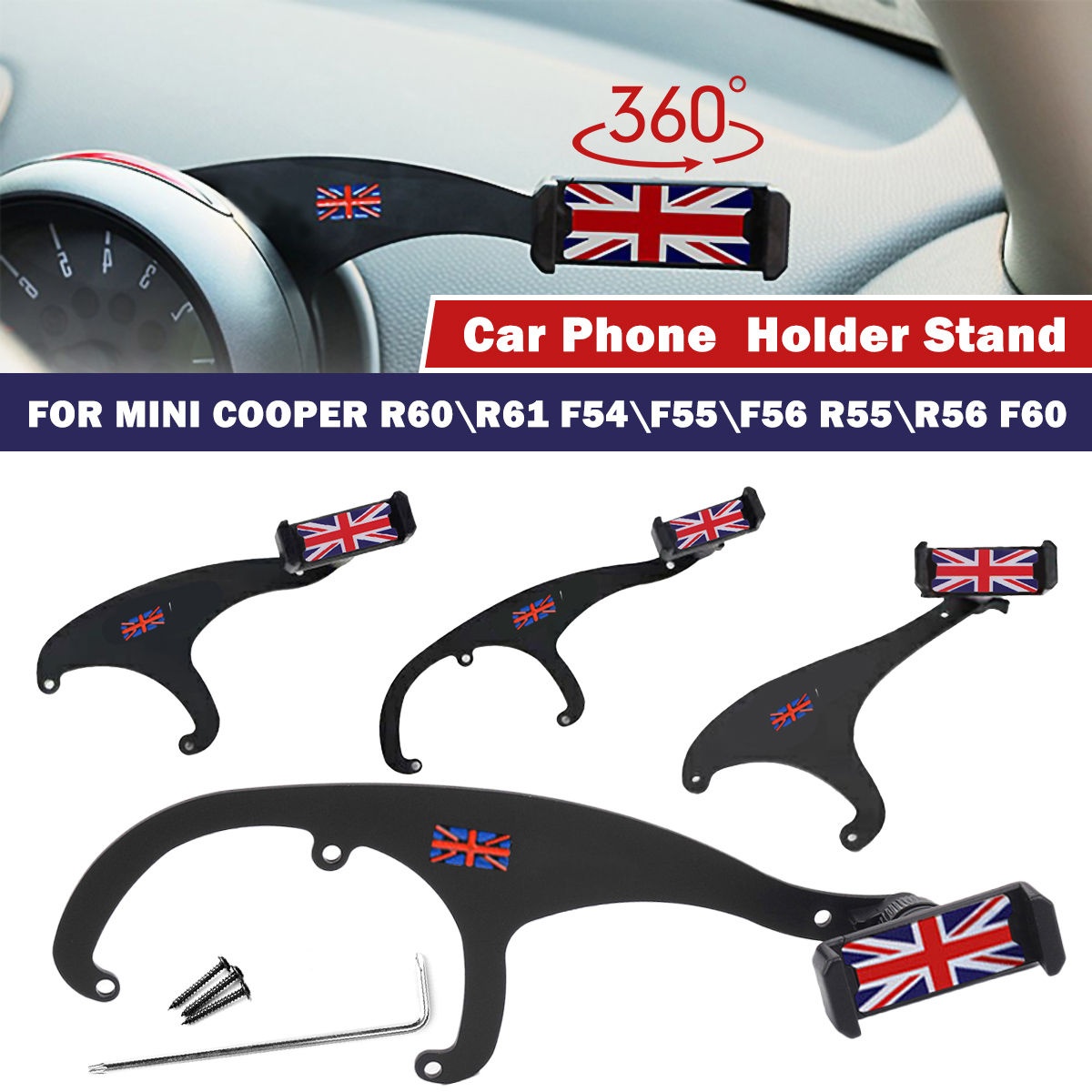 Bakeey-360deg-Rotation-Car-Phone-Mount-Cradle-Holder-Stand-for-Mini-Cooper-R60R61-F54F55F56-R55R56-F-1633190-1