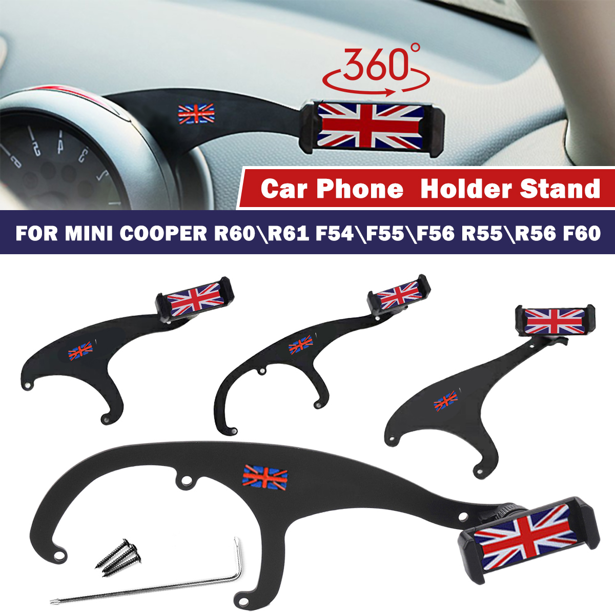 Bakeey-360deg-Rotation-Car-Phone-Mount-Cradle-Holder-Stand-for-Mini-Cooper-R60R61-F54F55F56-R55R56-F-1633190-1
