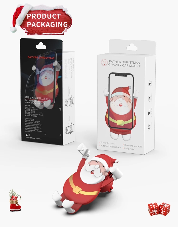 Bakeey-CL-40-Merry-Christmas-Santa-Claus-Pattern-Gravity-Linkage-Auto-Lock-Car-Air-Vent-Mobile-Phone-1768324-12