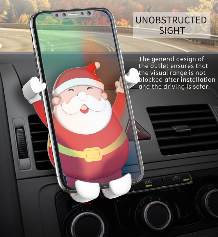 Bakeey-CL-40-Merry-Christmas-Santa-Claus-Pattern-Gravity-Linkage-Auto-Lock-Car-Air-Vent-Mobile-Phone-1768324-6