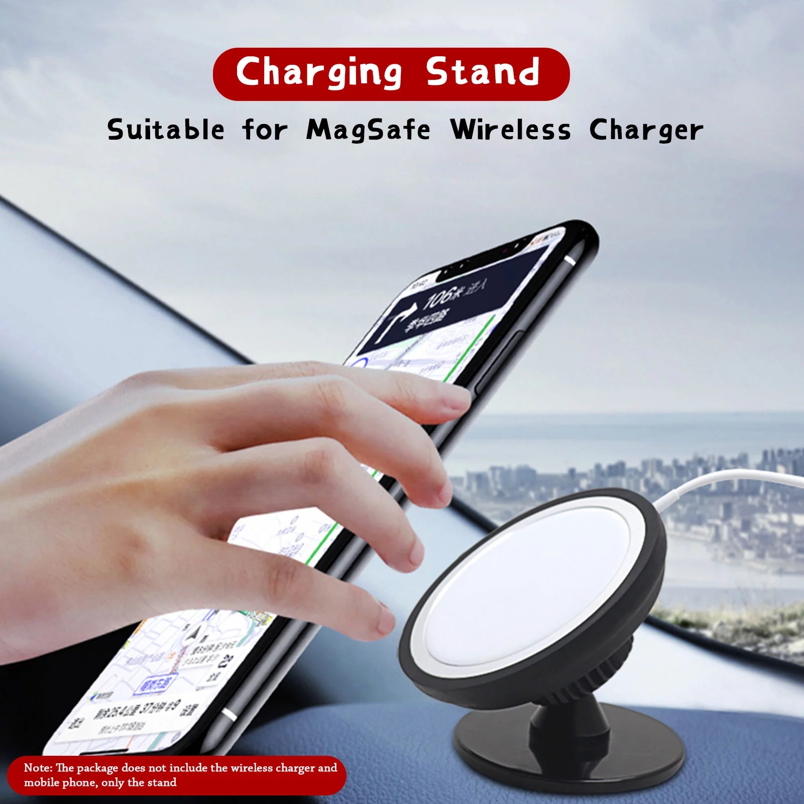 Bakeey-MagSafe-Wireless-Charger-360deg-Rotation-Adjustable-Car-Air-Vent--Dashboard-Holder-Phone-Stan-1785494-1