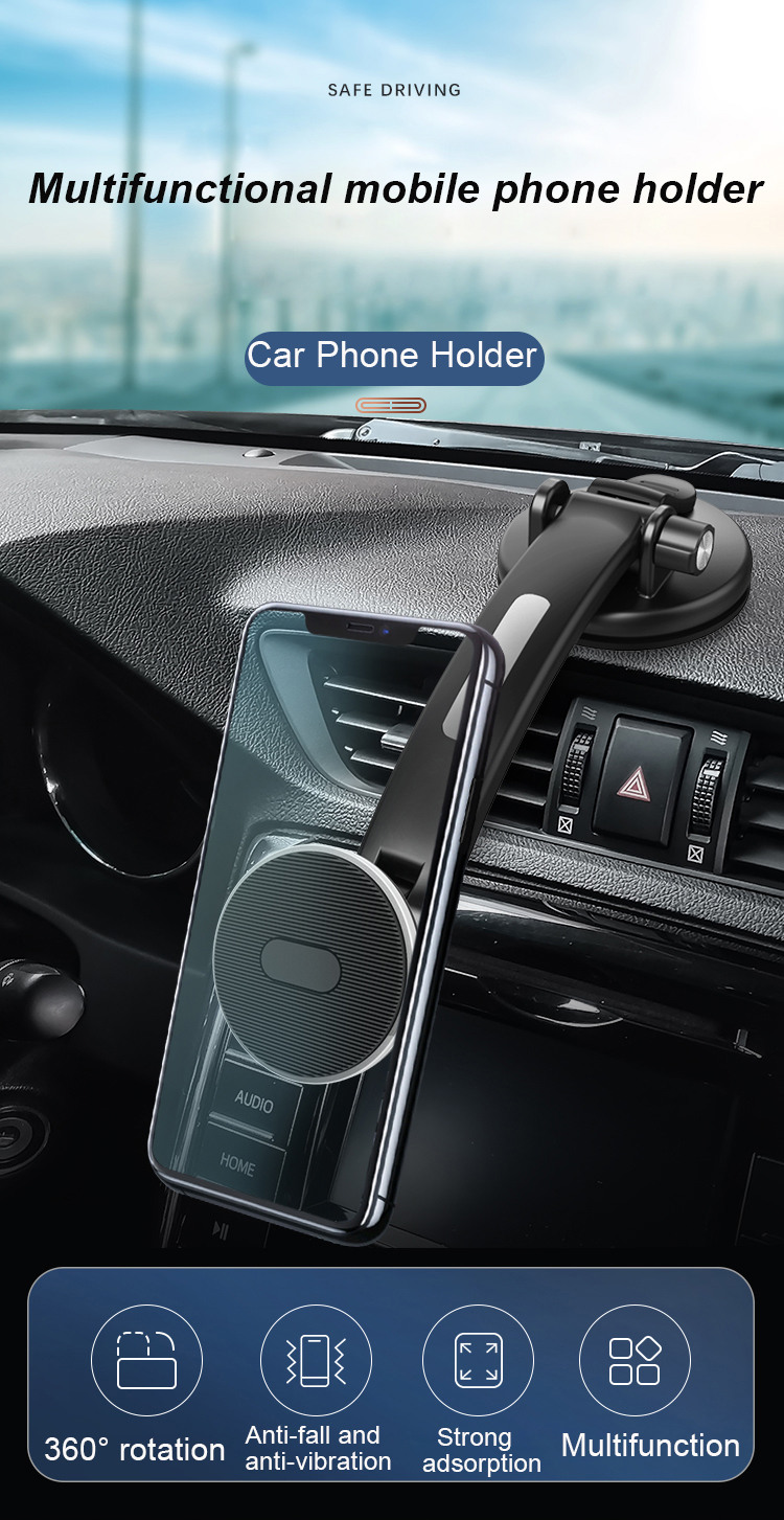 Bakeey-Magnetic-360deg-Rotation-Flexible-Adjustable-Arm-Car-Suction-Cup-Dashboard-Mobile-Phone-Holde-1907378-1