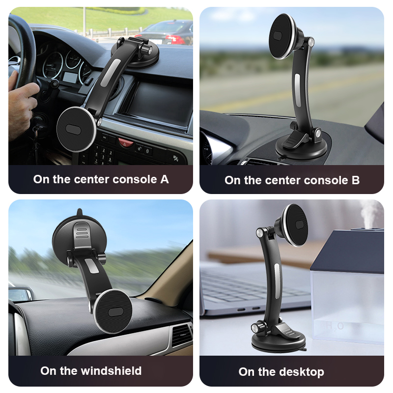 Bakeey-Magnetic-360deg-Rotation-Flexible-Adjustable-Arm-Car-Suction-Cup-Dashboard-Mobile-Phone-Holde-1907378-2