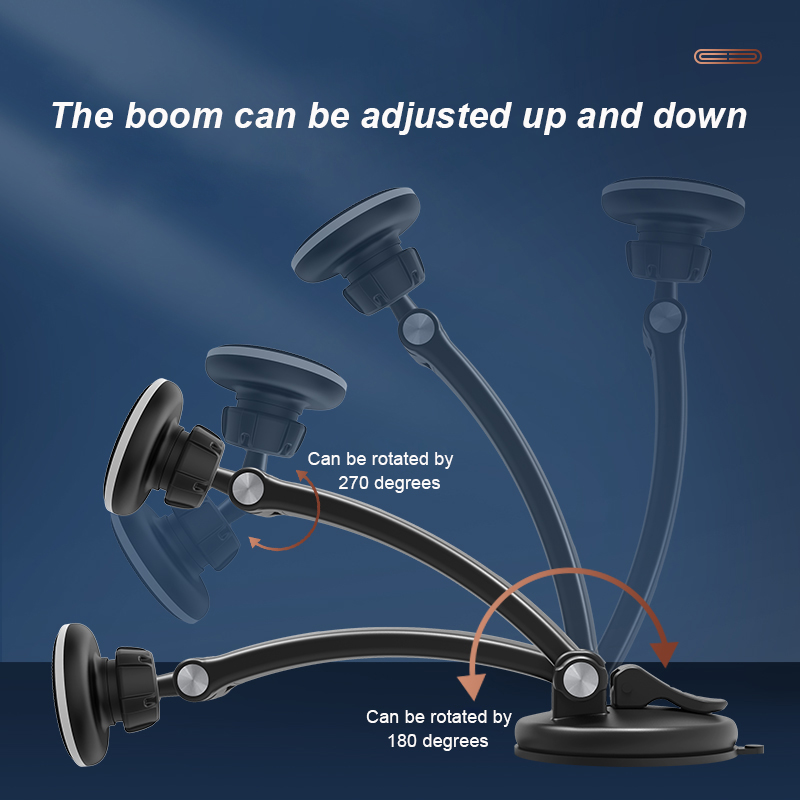 Bakeey-Magnetic-360deg-Rotation-Flexible-Adjustable-Arm-Car-Suction-Cup-Dashboard-Mobile-Phone-Holde-1907378-3