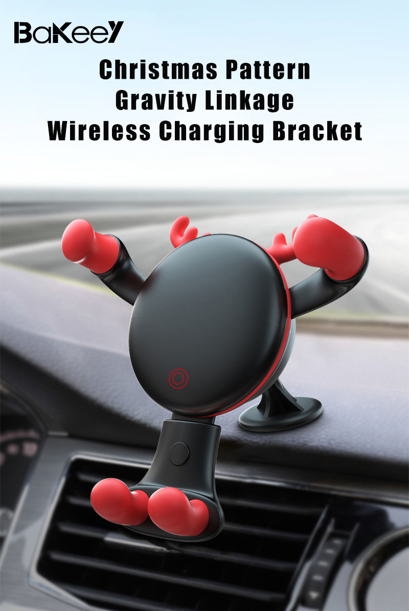 Bakeey-Merry-Christmas-Gift-10W-Wireless-Charging-Gravity-Linkage-Car-Air-Outlet-Phone-Mount-Holder-1766744-1