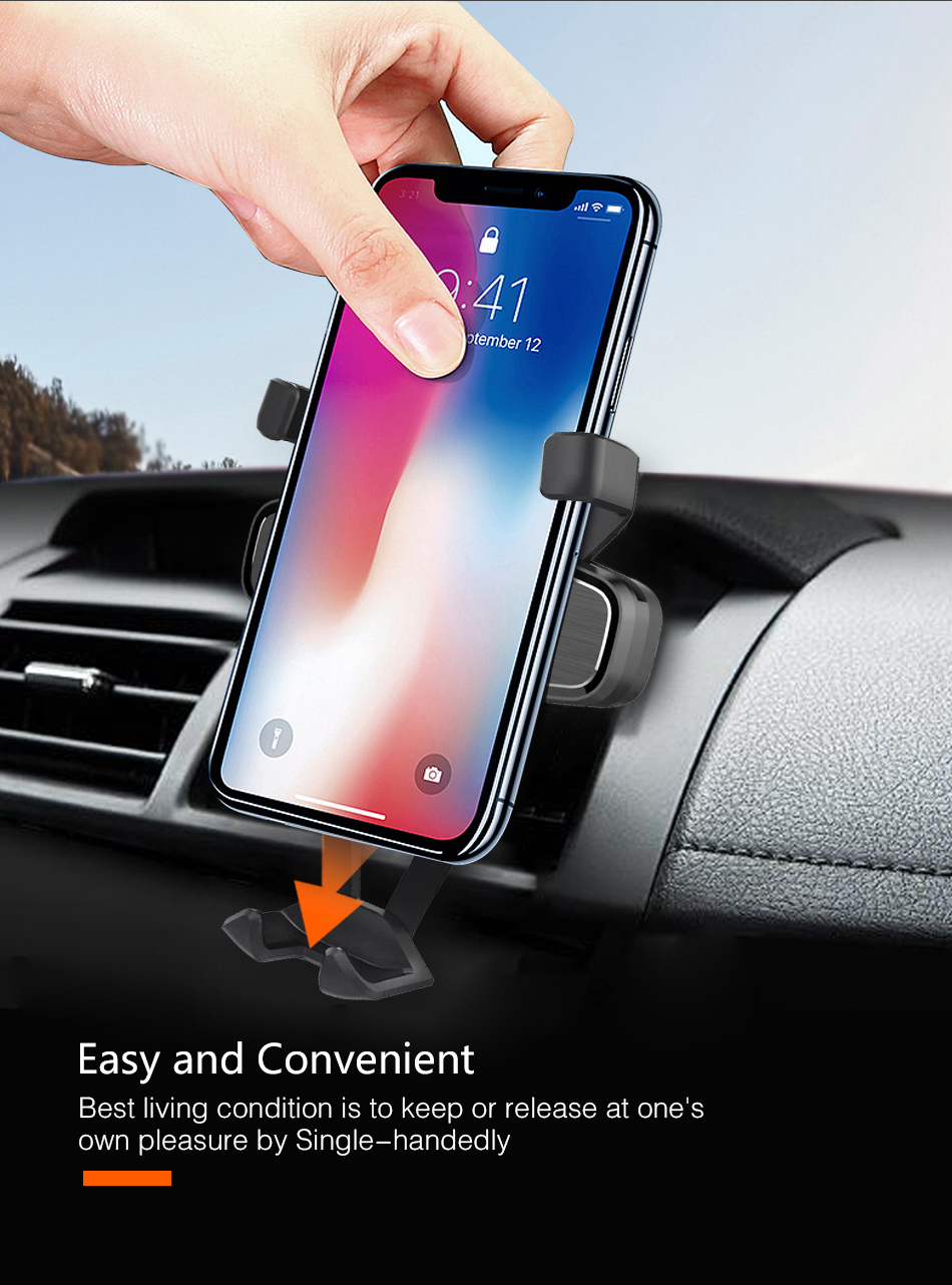 Bakeey-Metal-Gravity-Linkage-Air-Vent-Car-Phone-Holder-For-40-65-Inch-Smart-Phone-Samsung-iPhone-Xia-1556461-3