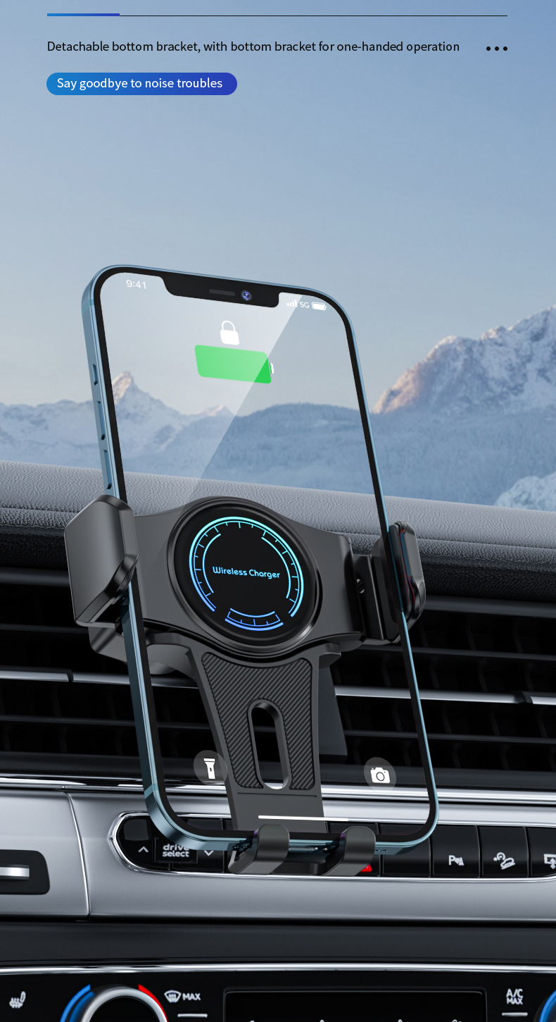 Bakeey-Multifunctional-15W-Fast-Charging-Car-Air-Vent-Intelligent-Wireless-Charger-Mobile-Phone-Hold-1898362-7