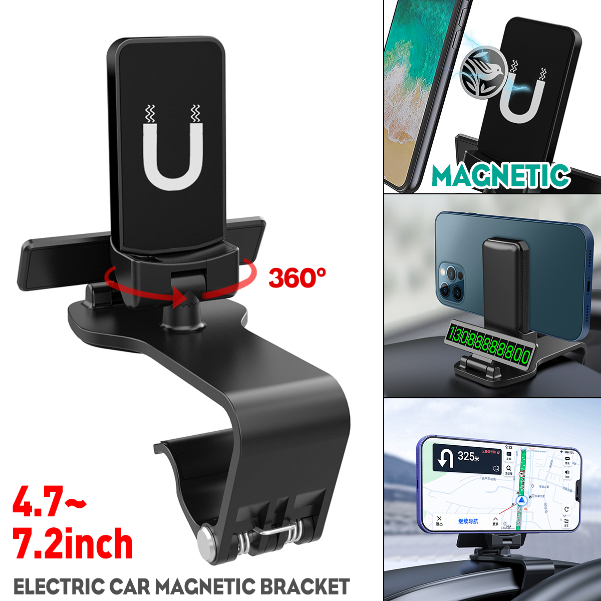Bakeey-Multifunctional-Magnetic-360deg-Rotation-Car-GPS-Navigation-Dashboard-Sunvisor-Mobile-Phone-H-1921587-1