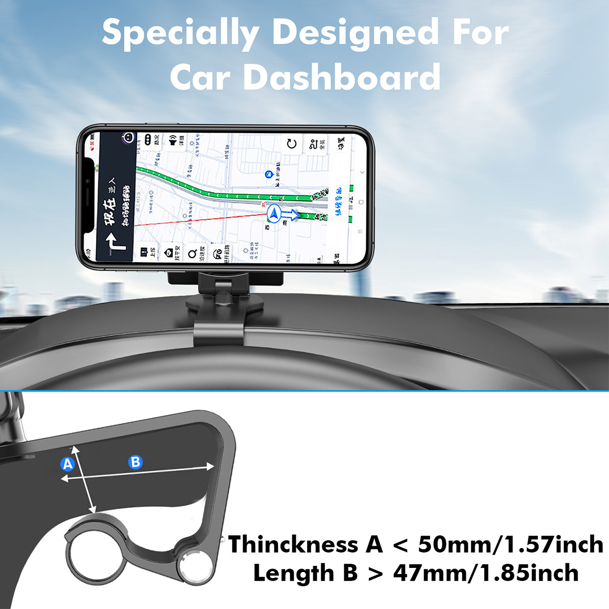 Bakeey-Multifunctional-Magnetic-360deg-Rotation-Car-GPS-Navigation-Dashboard-Sunvisor-Mobile-Phone-H-1921587-6