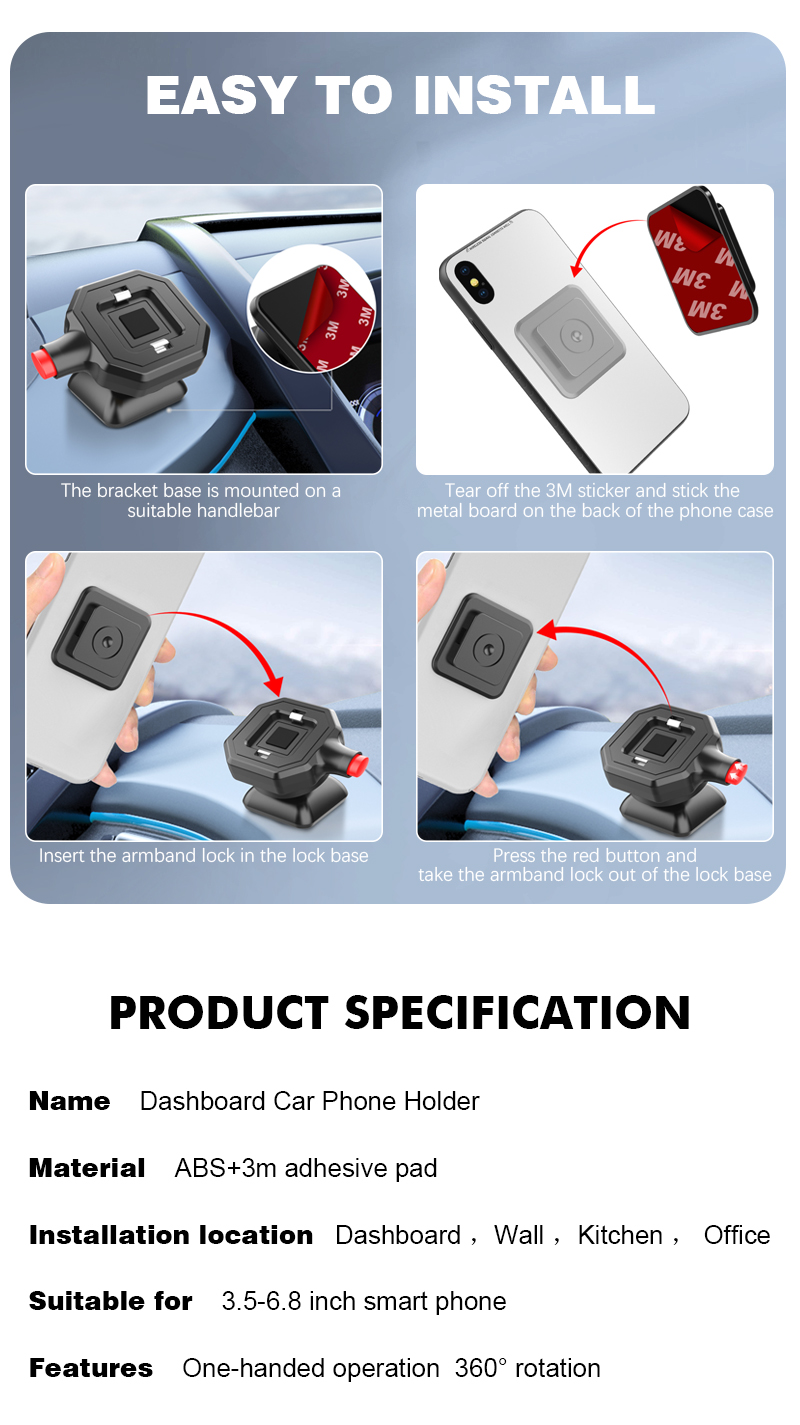 Bakeey-Multiple-Scenario-360deg-Rotation-Car-Dashboard-Mobile-Phone-Holder-Stand-Bracket-for-35-68-i-1921695-12