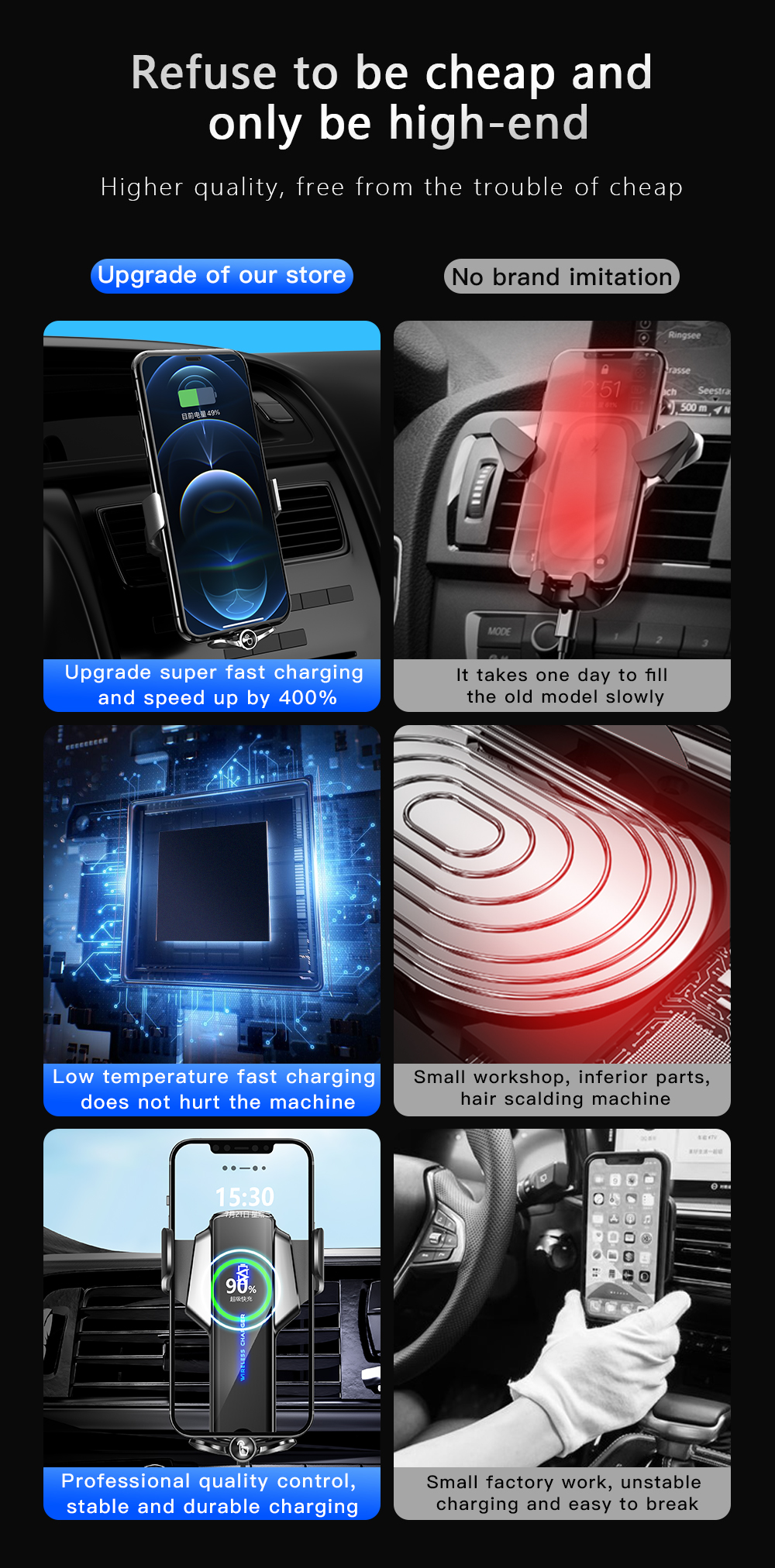 Bakeey-Q12-360deg-Rotating-15W-Qi-Wireless-Fast-Charging-Gravity-Sensor-Car-Air-Vent-Mount-Bracket-F-1922590-2