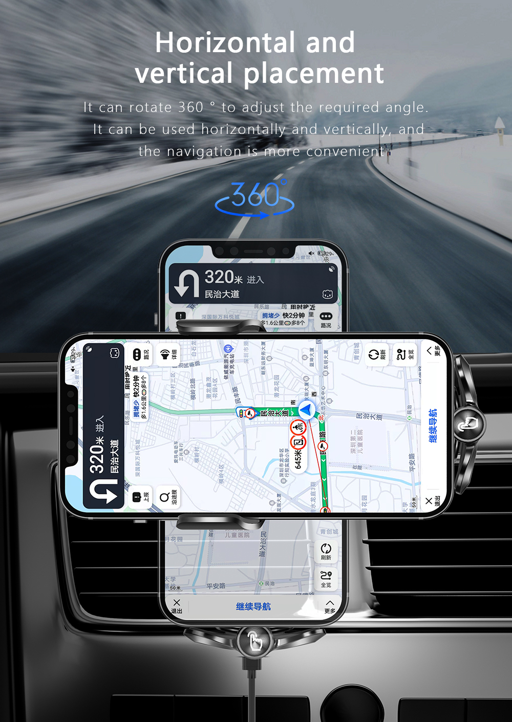 Bakeey-Q12-360deg-Rotating-15W-Qi-Wireless-Fast-Charging-Gravity-Sensor-Car-Air-Vent-Mount-Bracket-F-1922590-12