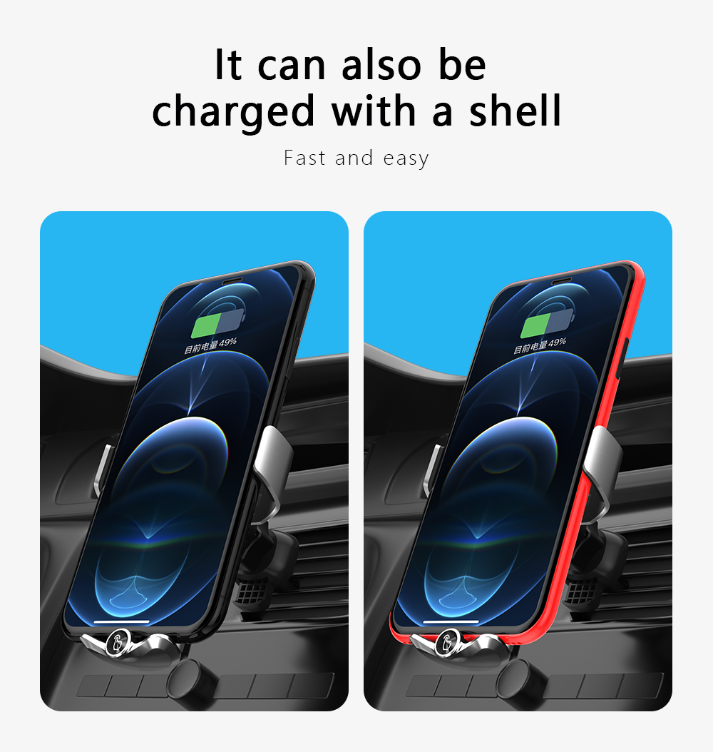 Bakeey-Q12-360deg-Rotating-15W-Qi-Wireless-Fast-Charging-Gravity-Sensor-Car-Air-Vent-Mount-Bracket-F-1922590-6