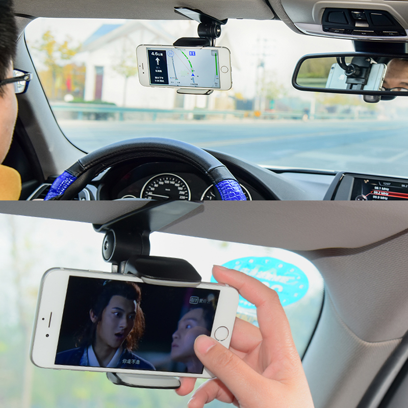 Bakeey-Universal-360deg-Adjustable-GPS-Car-Clip-Sun-Visor-Cell-Phone-Holder-For-Most-smartphones-Suc-1717935-11