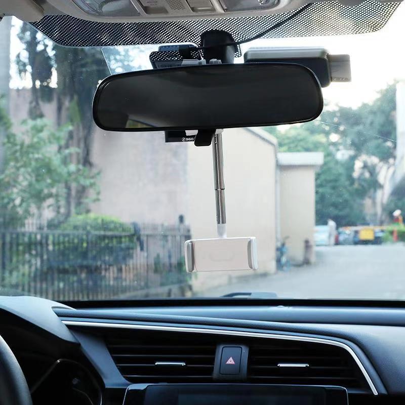 Bakeey-Universal-Stretchable-Car-Rearview-Mirror-Headrest-Mobile-Phone-Mount-Holder-Stand-for-40-61--1909264-1