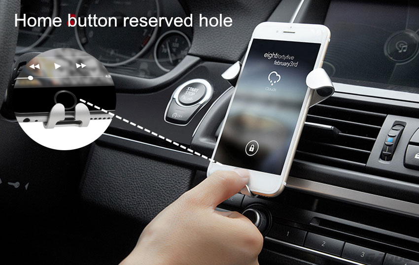 Bakeeytrade-Gravity-Linkage-Auto-Lock-Metal-Car-Air-Vent-Phone-Holder-Stand-for-Xiaomi-Mobile-Phone-1203097-6