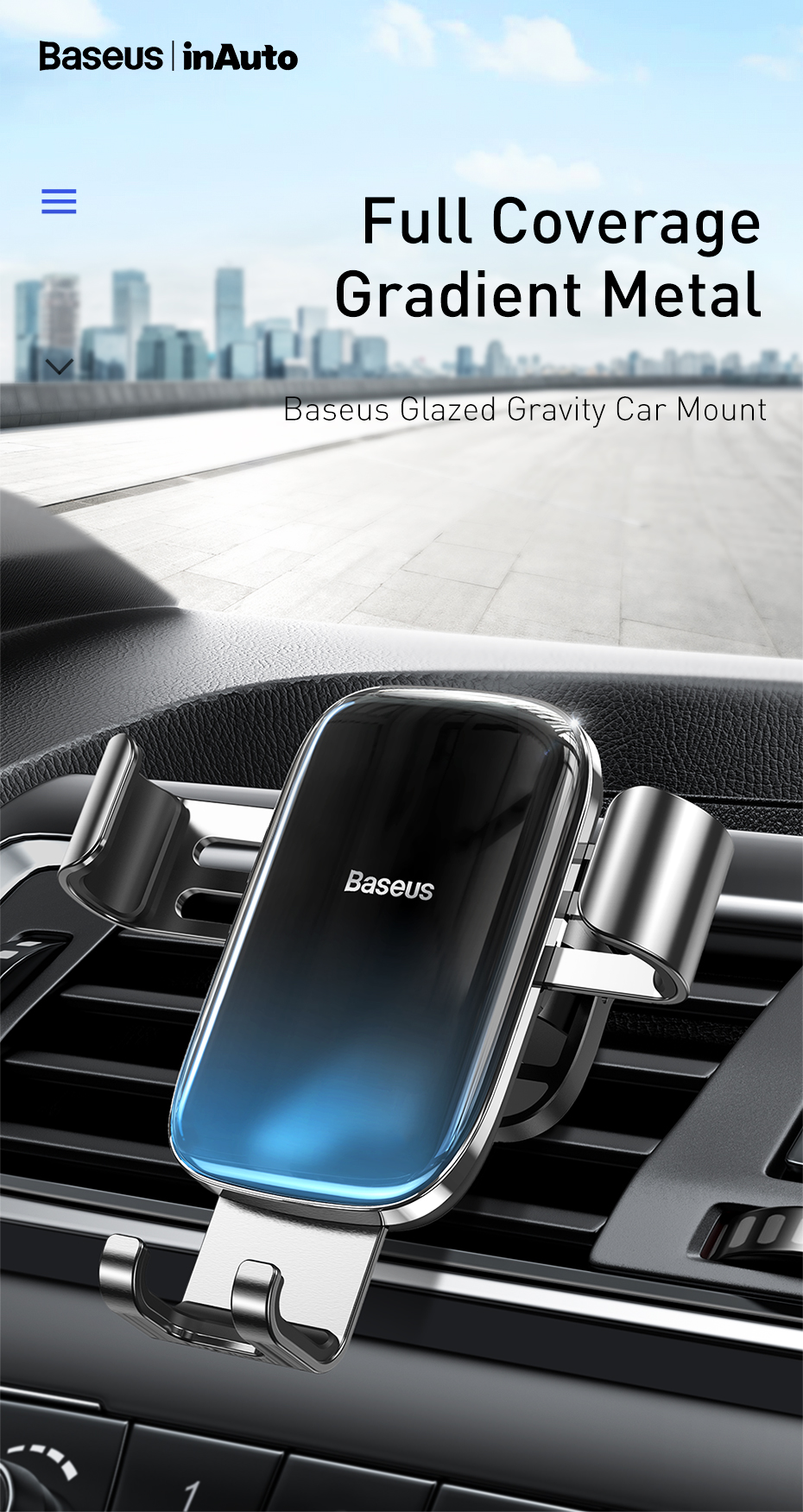 Baseus-Glazed-Gravity-Linkage-Automatic-Lock-Air-Vent-Car-Phone-Holder-Car-Mount-For-Smart-Phone-47--1670229-2