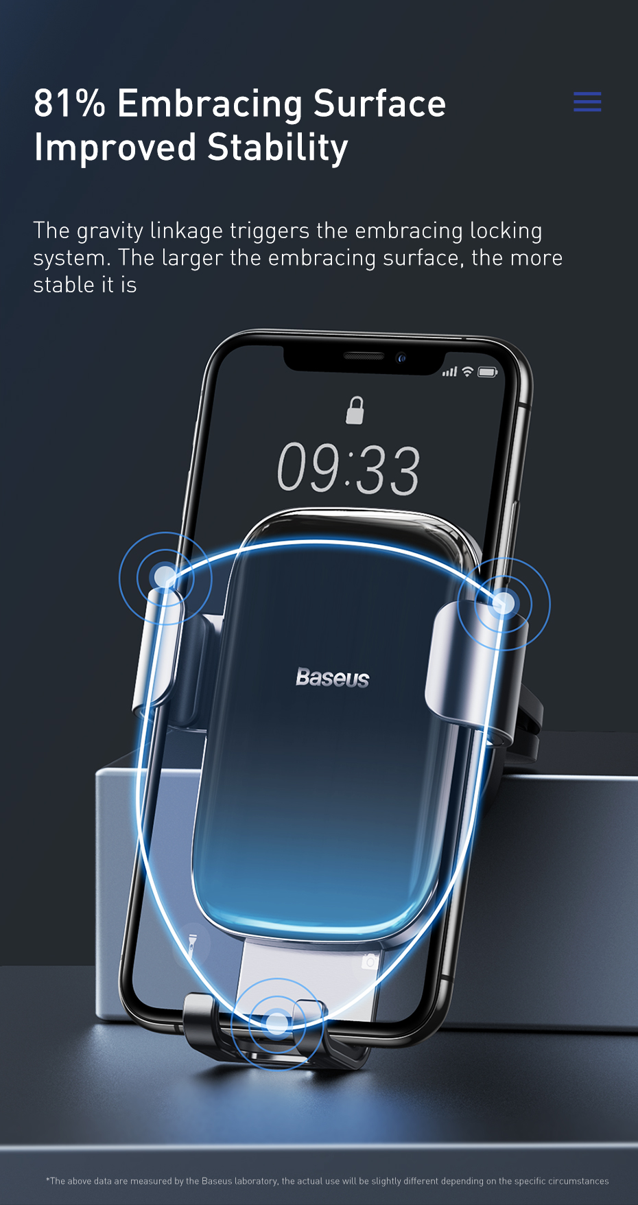 Baseus-Glazed-Gravity-Linkage-Automatic-Lock-Air-Vent-Car-Phone-Holder-Car-Mount-For-Smart-Phone-47--1670229-9