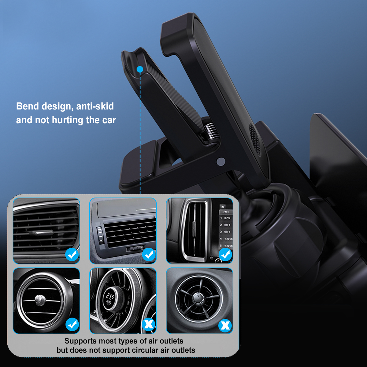 Car-Air-Vent-Bicycle-Mobile-Phone-Holder-Solar-Powered-Smart-Clamp-Arm-Automatic-Opening-and-Closing-1882463-9