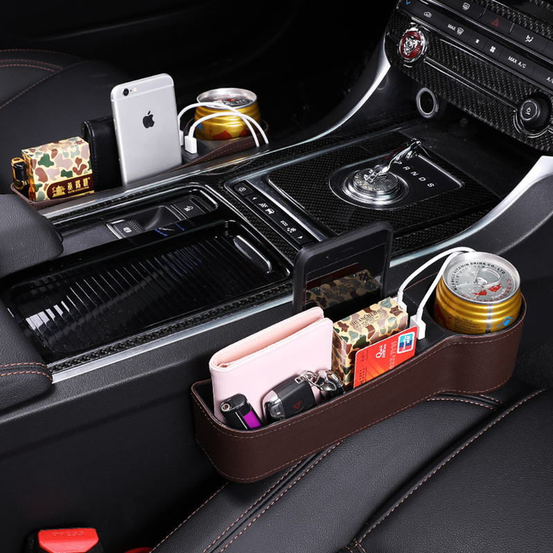 Car-Seat-Gap-Storage-Box-Multifunction-USB-Charging-Leather-Car-Water-Cup-Phone-Holder-1740452-1