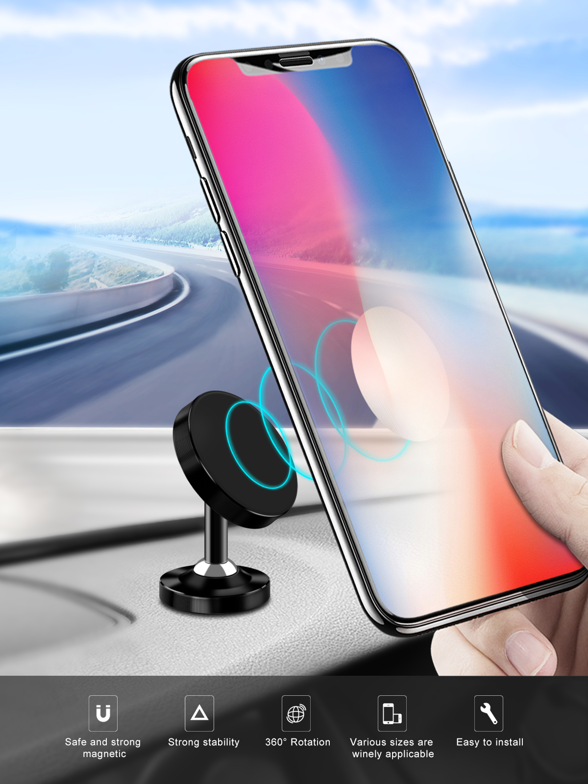 FONKEN-Luminous-Magnetic-Dashboard-Car-Mount-Car-Phone-Holder-360-Degree-Rotation-For-40-65-Inch-Sma-1525699-1
