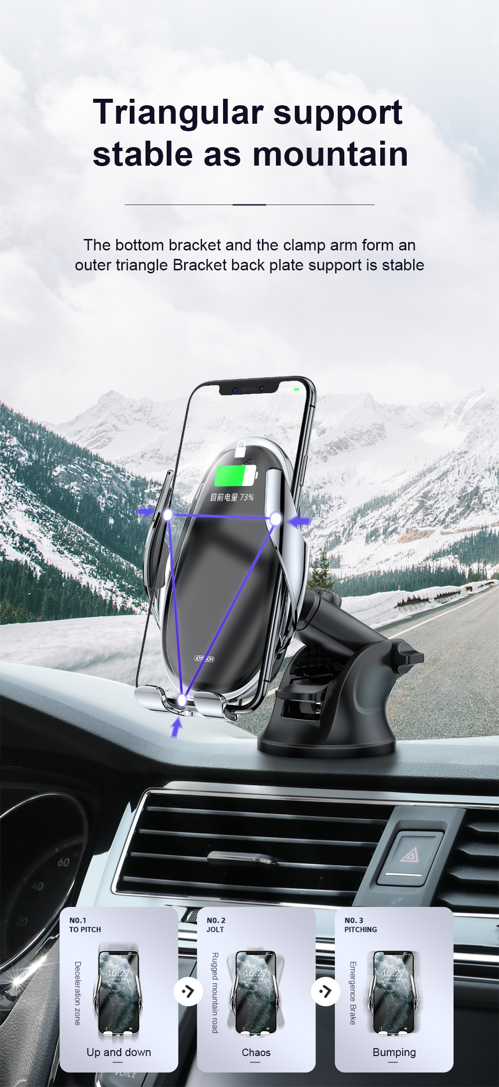 Joyroom-15W-Qi-Wireless-Charger-Infrared-Smart-Sensor-Air-Vent-Dashboard-Car-Phone-Holder-Car-Mount--1611189-5