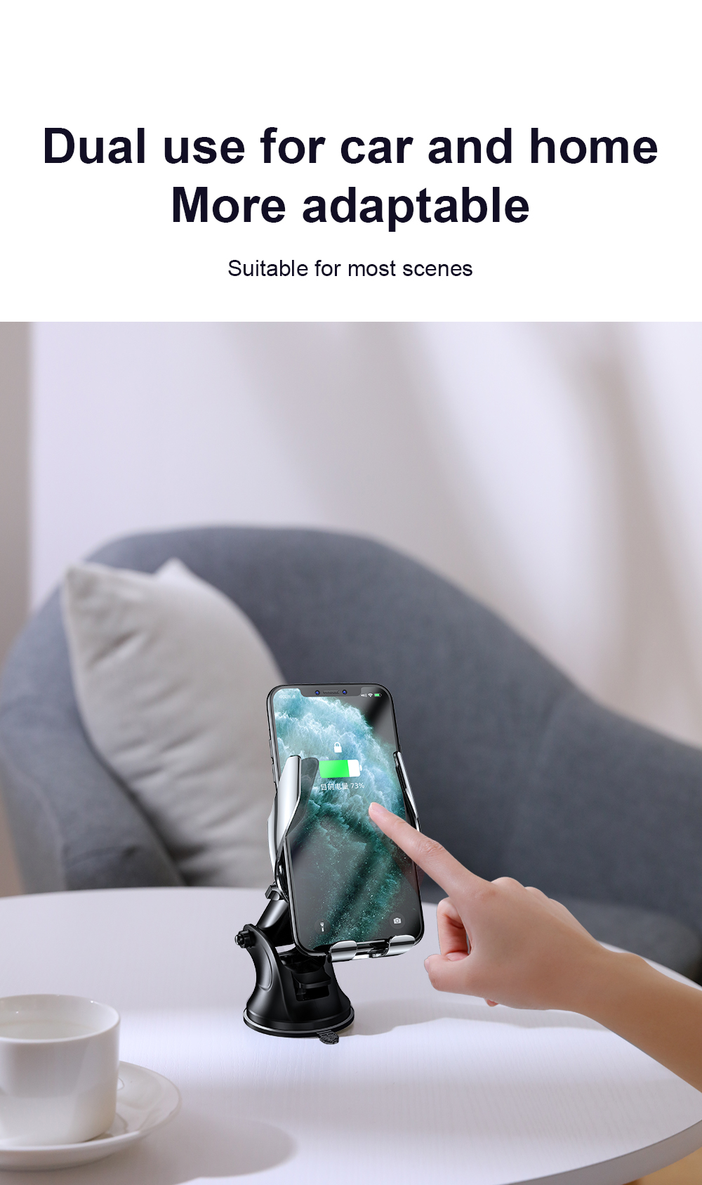 Joyroom-15W-Qi-Wireless-Charger-Infrared-Smart-Sensor-Air-Vent-Dashboard-Car-Phone-Holder-Car-Mount--1611189-9