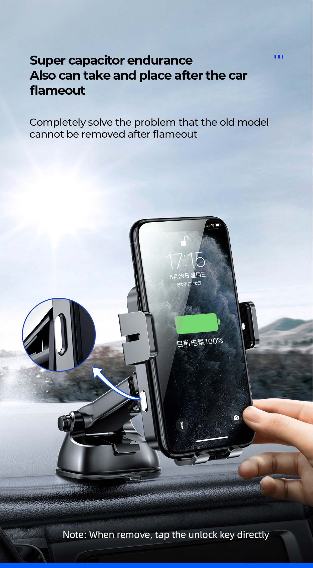 Joyroom-15W-Qi-Wireless-Fast-Charging-Car-Phone-Holder-Stand-in-Car-Air-Vent-MountDashboard-Phone-Mo-1717523-7