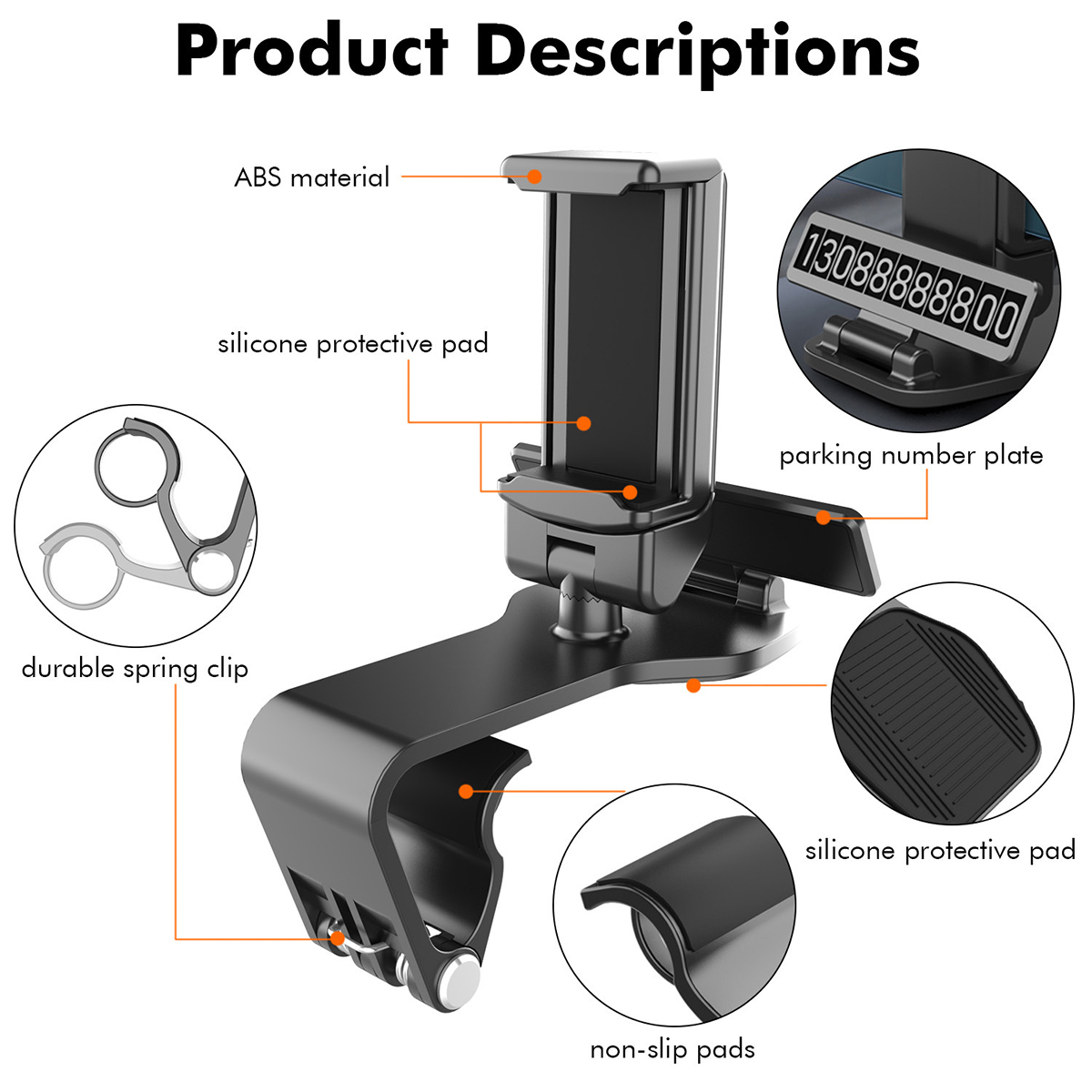 Multifunctional-360deg-Rotation-Car-Dashboard-Mount-Mobile-Phone-GPS-Holder-Stand-with-Parking-Numbe-1925455-5