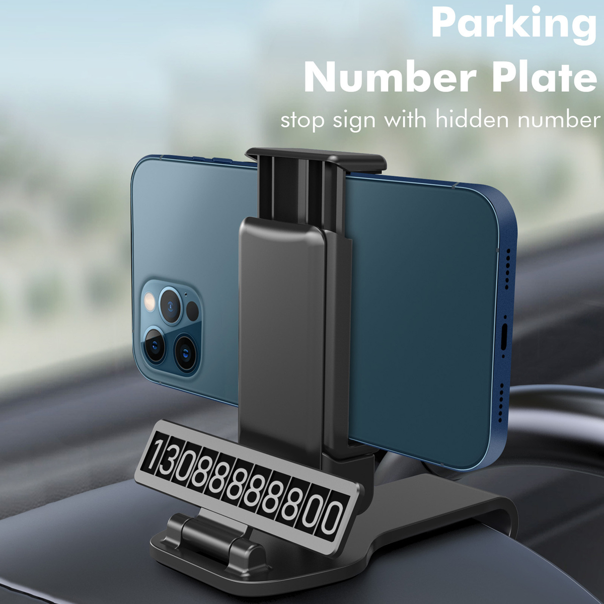 Multifunctional-360deg-Rotation-Car-Dashboard-Mount-Mobile-Phone-GPS-Holder-Stand-with-Parking-Numbe-1925455-9