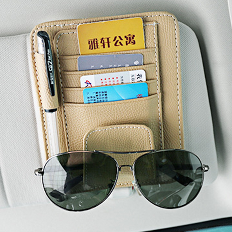 Multifunctional-Leather-Car-Storage-Bag-Visor-Cover-Card-License-Holder-Hanging-Tissue-Bag-Glasses-F-1740917-5
