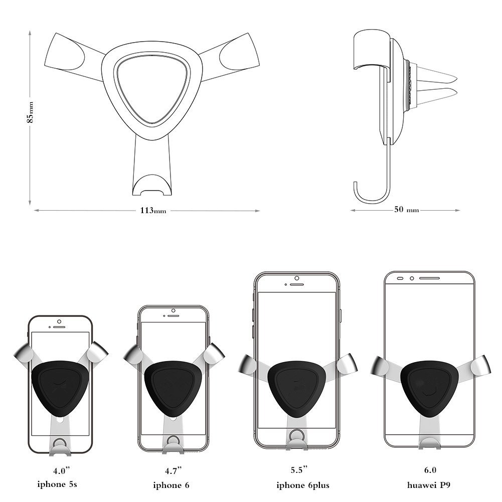 Novel-Triangle-Fixator-Car-Air-Vent-Holder-Gravity-Linkage-Phone-Bracket-for-iPhone-Samsung-1141734-8