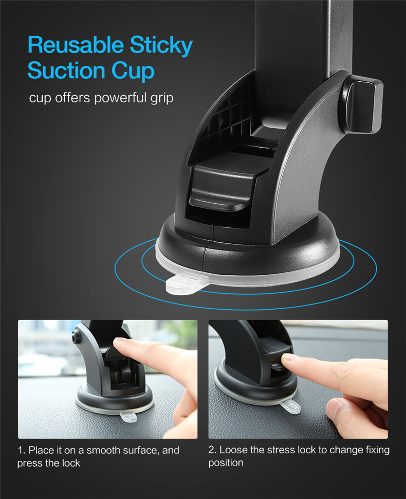 RAXFLY-Strong-Suction-Cup-Adjustable-Arm-360-Degree-Rotation-Windshield-Holder-Dashboard-Stand-1288791-3