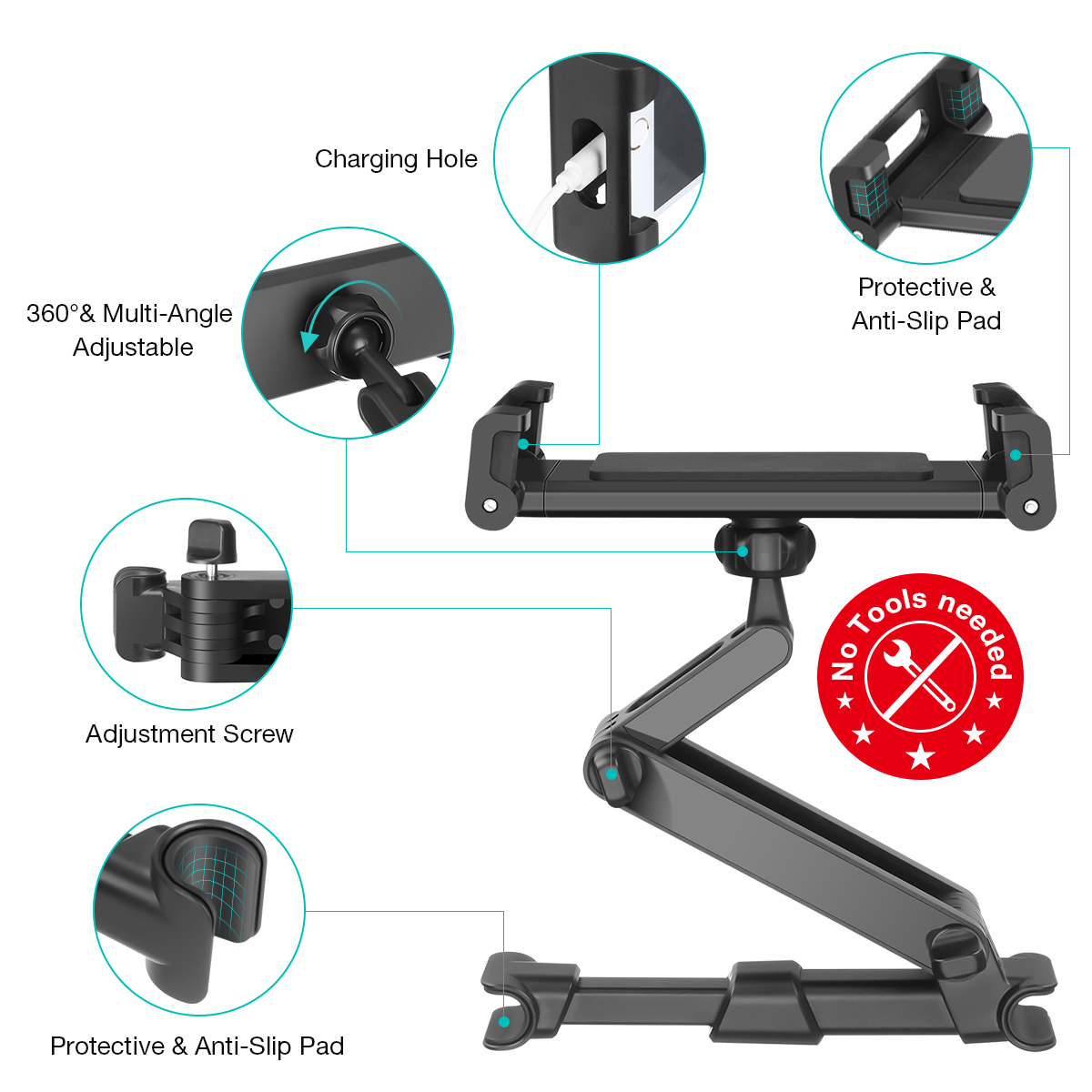 SAWAKE-Universal-Car-Headrest-Tablet-Mount-360deg-Rotating-Adjustable-Auto-Seat-Back-Phone-Holder-St-1822347-3