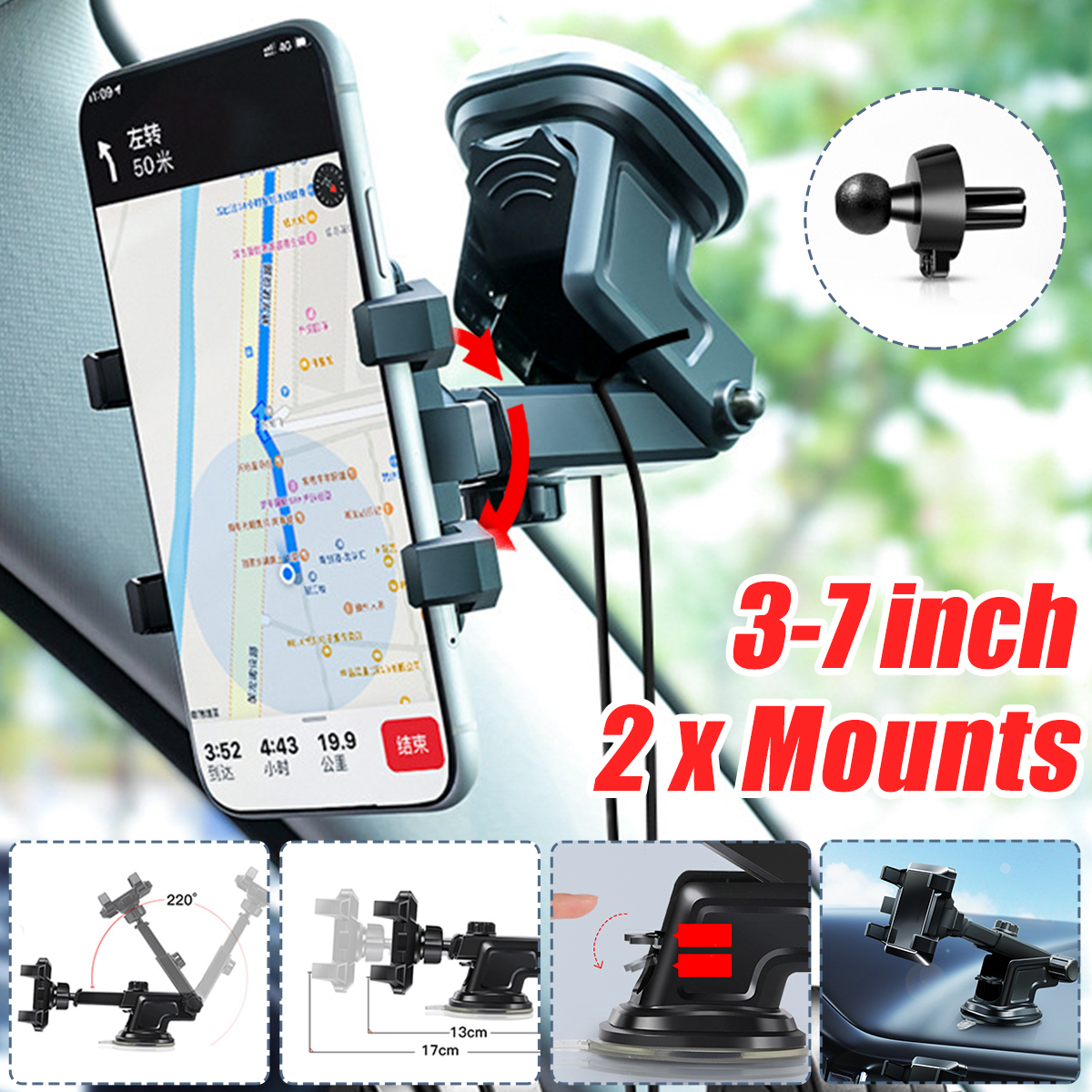 Universal-2-Gear-Fixed-Lock-17cm-Retractable-Arm-Car-Dashboard-Windshield-Mobile-Phone-Mount-Holder--1869563-1
