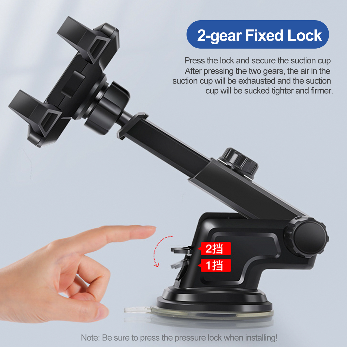 Universal-2-Gear-Fixed-Lock-17cm-Retractable-Arm-Car-Dashboard-Windshield-Mobile-Phone-Mount-Holder--1869563-2