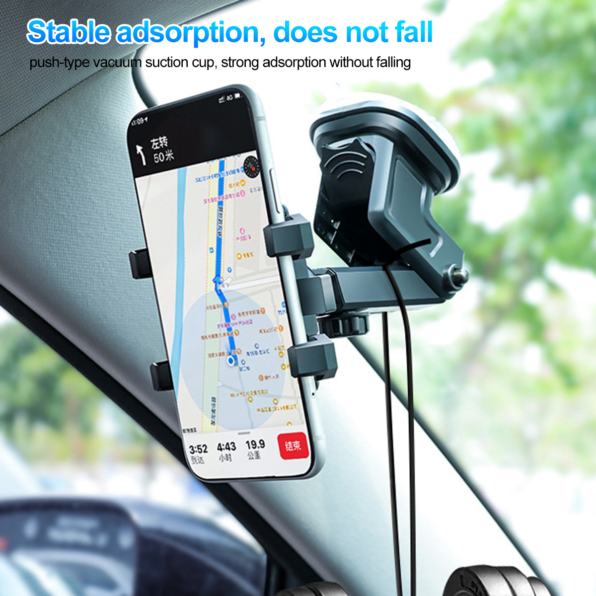 Universal-2-Gear-Fixed-Lock-17cm-Retractable-Arm-Car-Dashboard-Windshield-Mobile-Phone-Mount-Holder--1869563-7