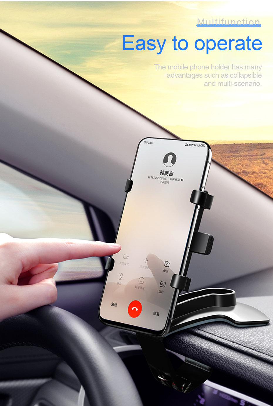 Universal-360deg-Rotatable-Car-Dashboard-Sun-Visor-Rear-View-Mirror-Mobile-Phone-Holder-Stand-for-3--1871036-6