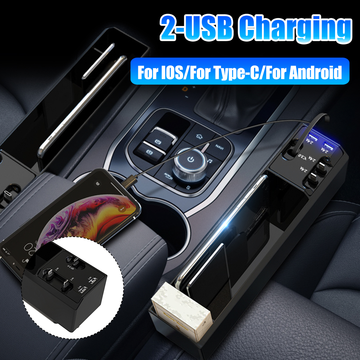 Universal-Black-Car-Armrest-Box-2-USBFor-IOSFor-TYPE-CFor-Android-Storage-Box-1737634-1