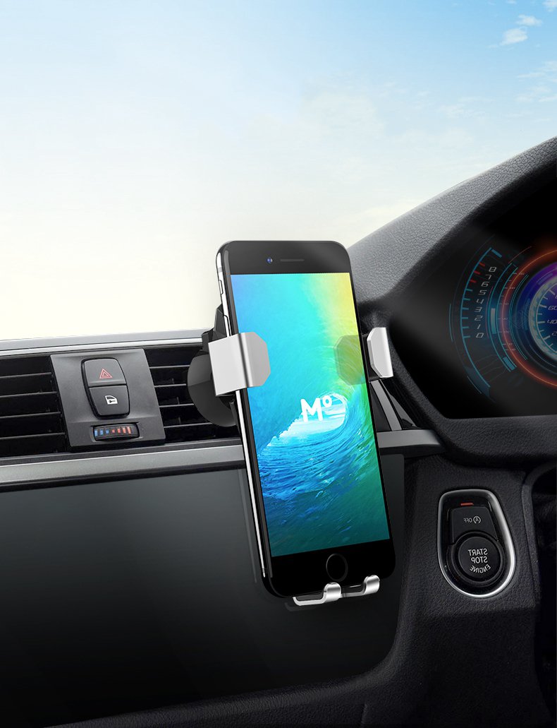 Universal-Gravity-Linkage-Auto-Lock-Metal-Car-Mount-Air-Vent-Phone-Holder-Stand-for-Mobile-Phone-1242152-10